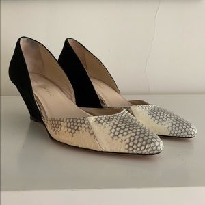 Loeffler Randall Snake Skin Wedge Heels